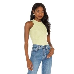 OW Collection Callie Stitch Lime Tank Top XS 4